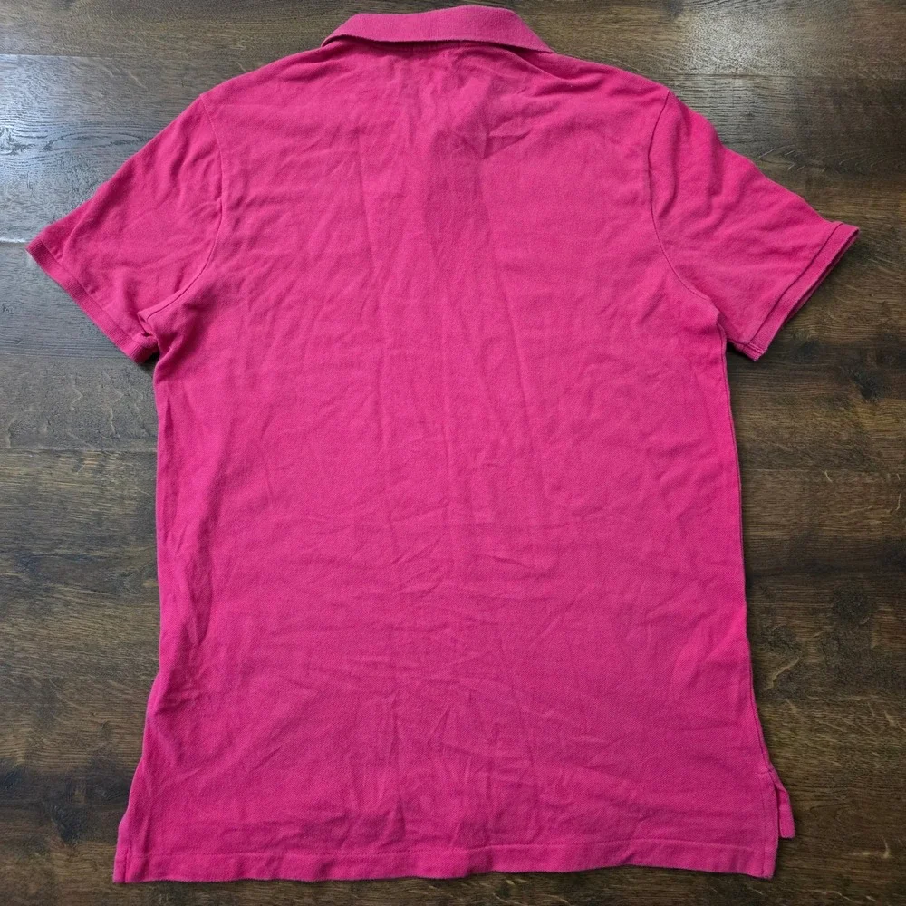 Polo Ralph Lauren Mens Classic Fit Pink Cotton Pique Short Sleeve Polo Shirt M